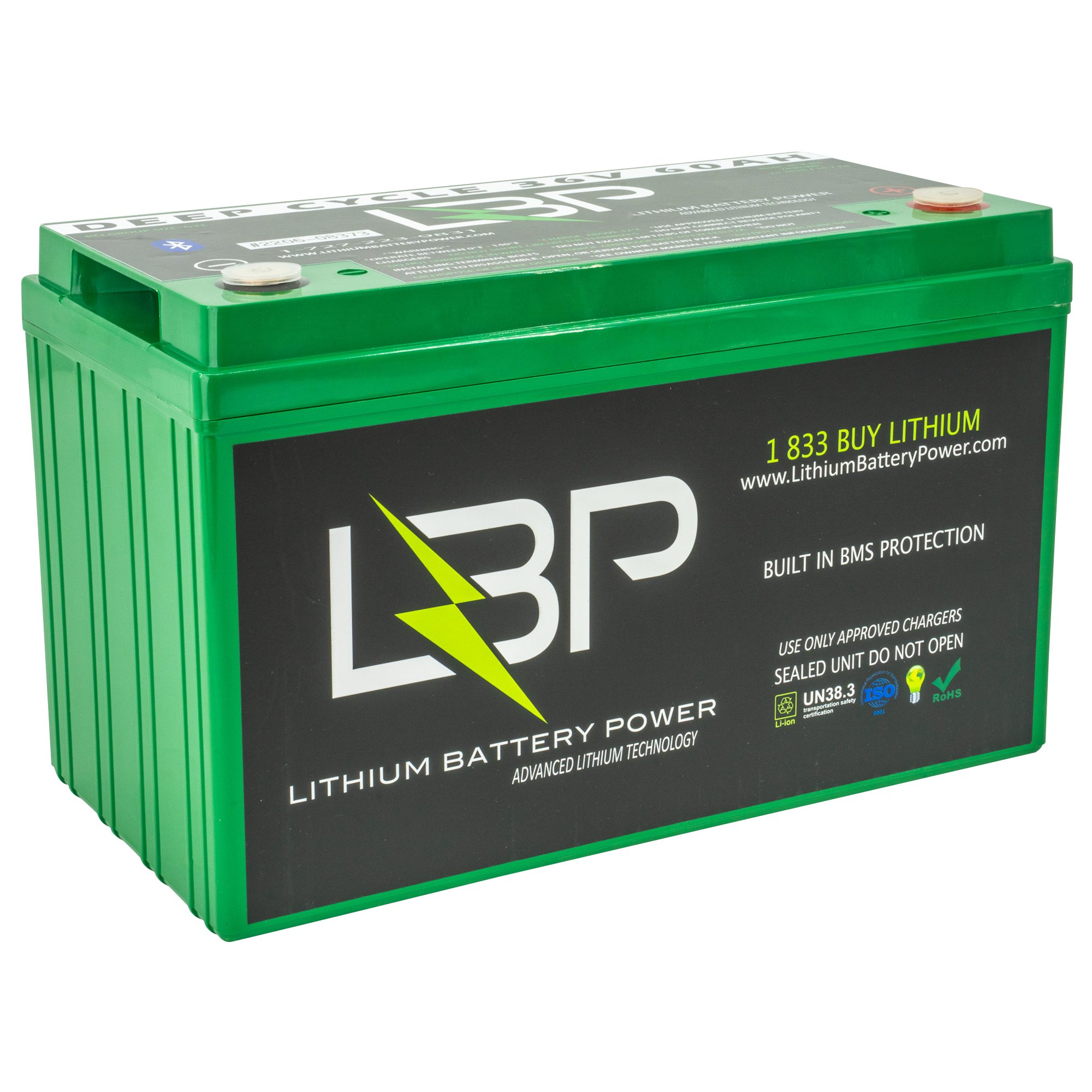 36V 60Ah Lithium Battery with Bluetooth – Trolling Motor & Solar