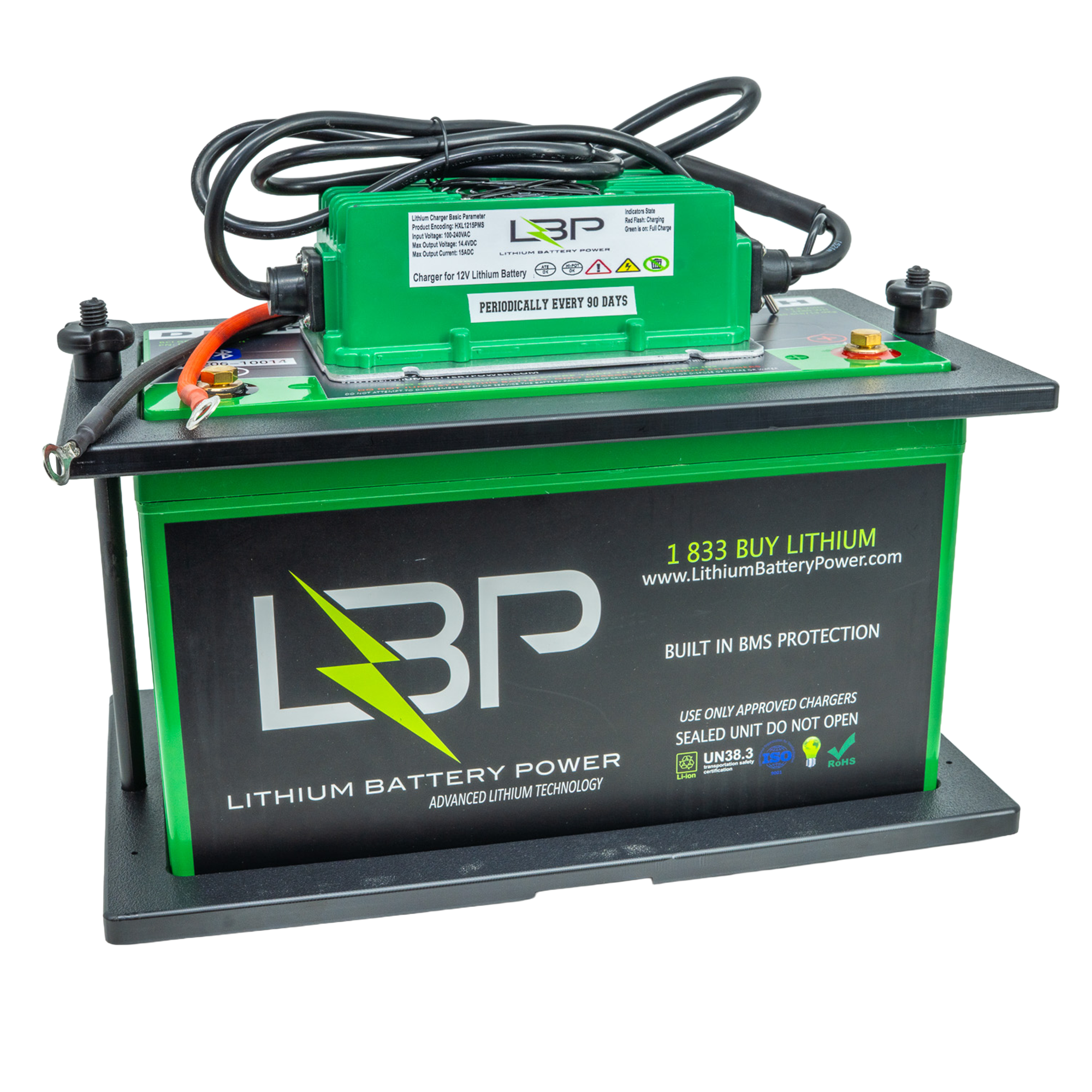 LBP 12V 100Ah Trolling Motor Lithium Battery Kit