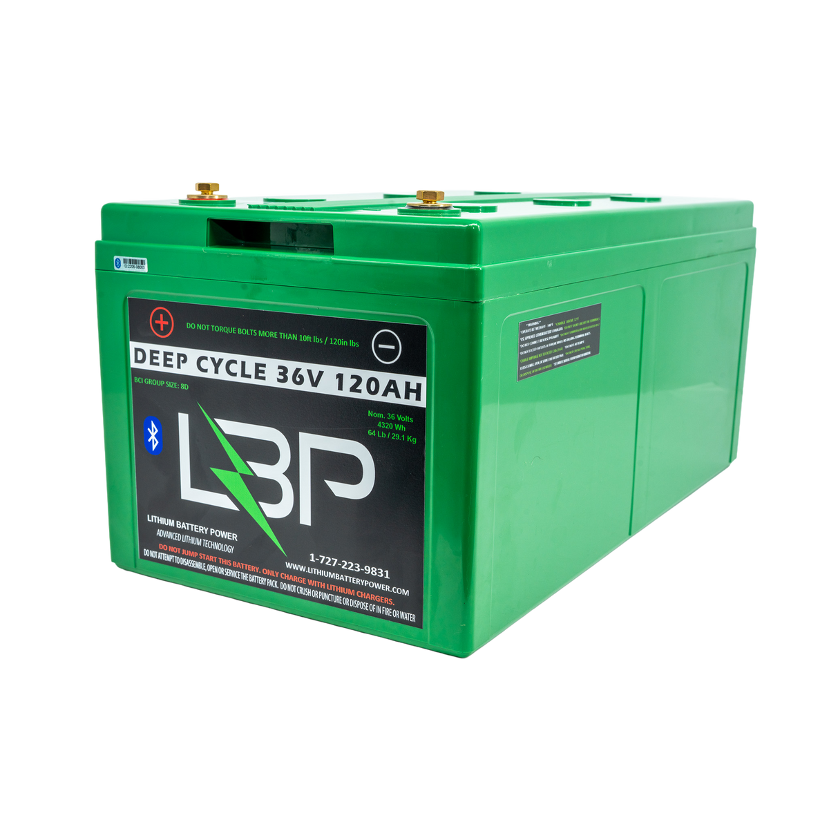 36V 120Ah Lithium Battery with Bluetooth – Deep Cycle Marine Power