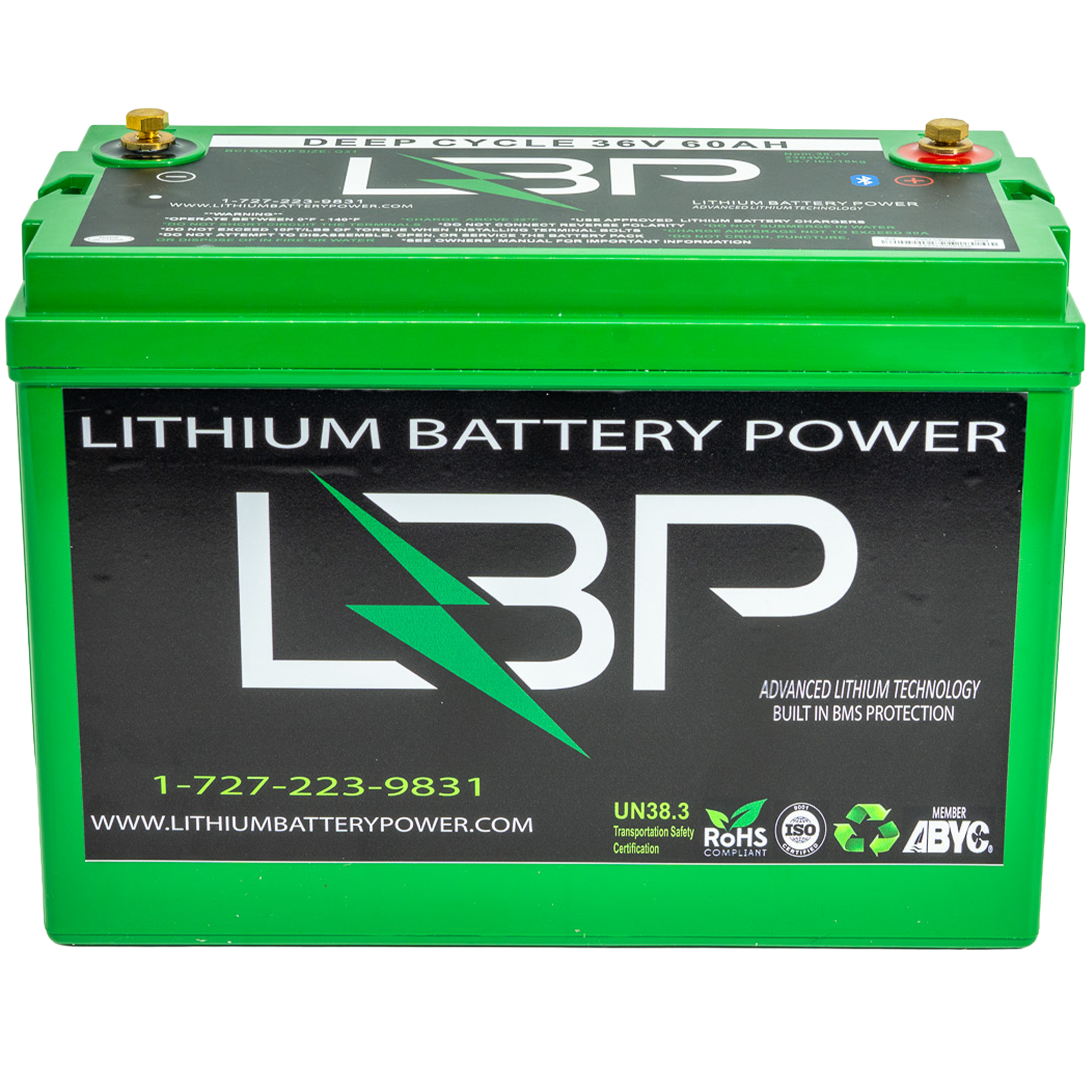36V60Ah- Deep Cycle Lithium Battery- New